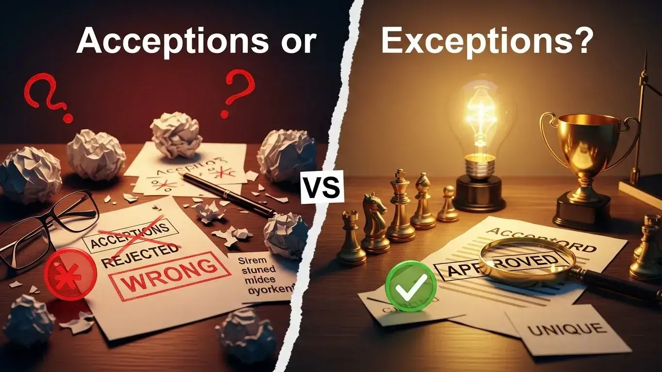 Acceptions or Exceptions