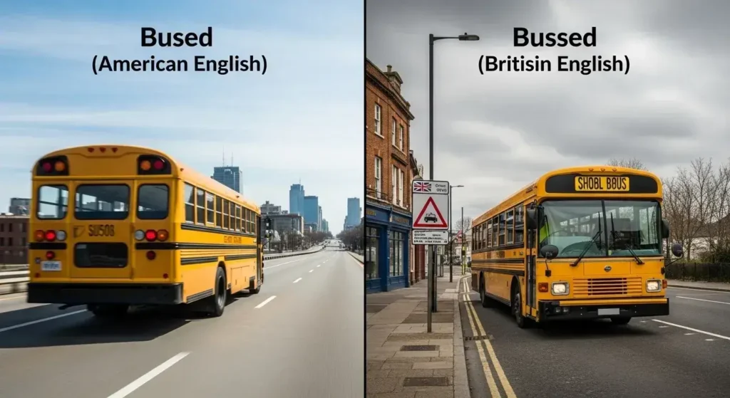 Bused or Bussed
