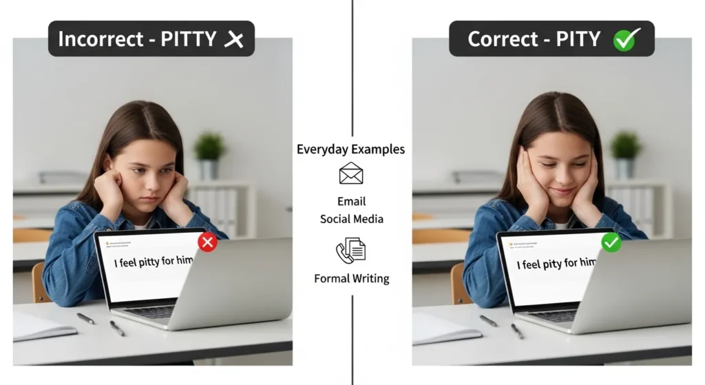 Pitty or Pity in Everyday Examples