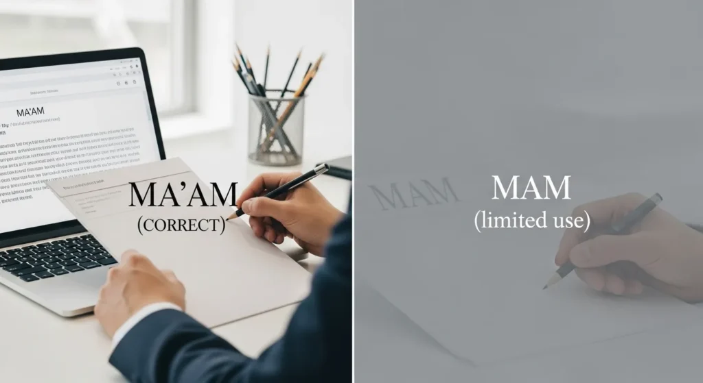 Ma'am or Mam