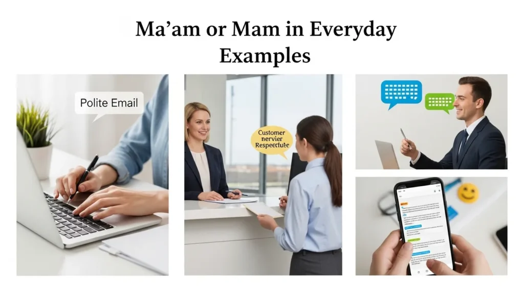 Ma'am or Mam in Everyday Examples