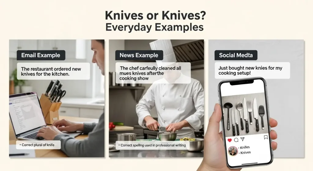 Knives or Knifes in Everyday Examples