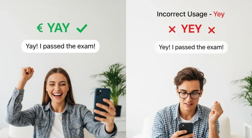 Yey or Yay in Everyday Examples