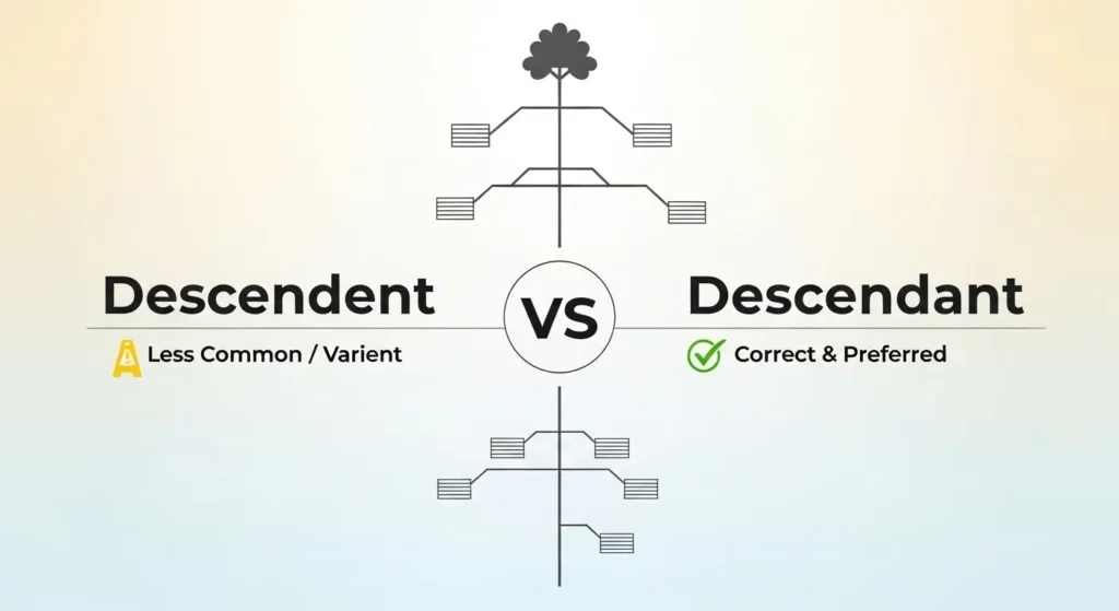 Descendent or Descendant