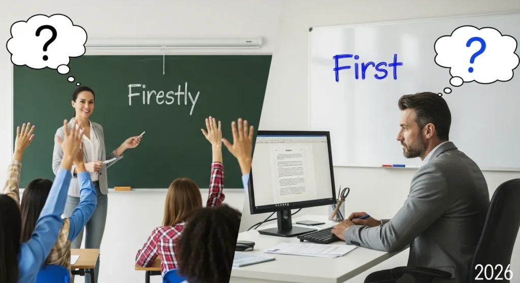 First or Firstly