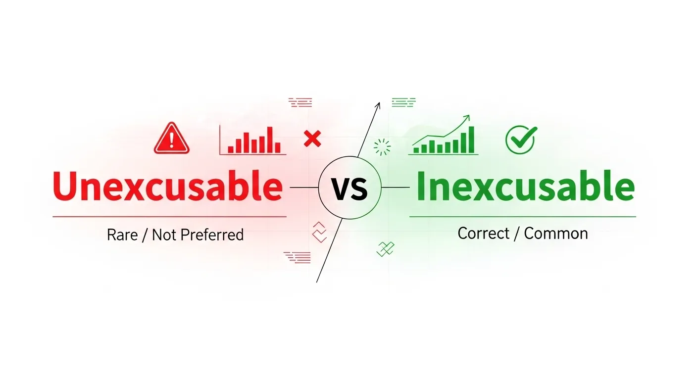 unexcusable or inexcusable