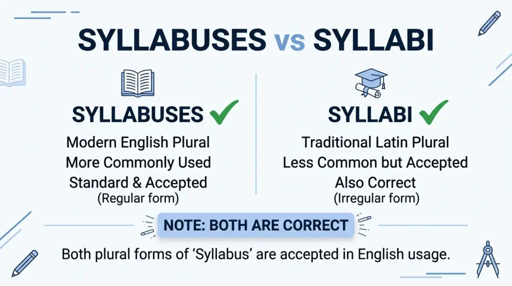 syllabuses or syllabi