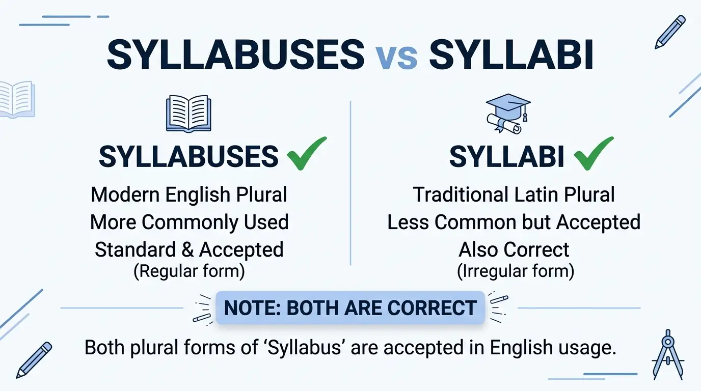 syllabuses or syllabi