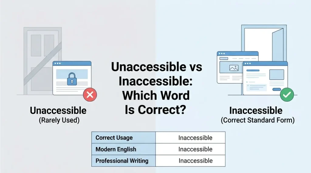 unaccessible or inaccessible