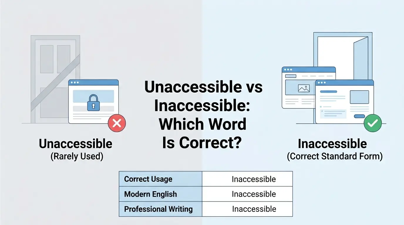 unaccessible or inaccessible